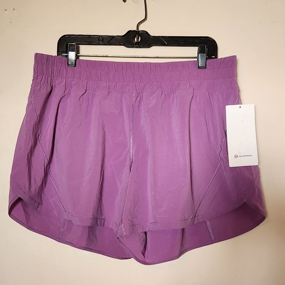 lululemon athletica Pants - NWT LULULEMON Track That Mid Rise Lined Short 5” - Wisteria Purple - Size 18